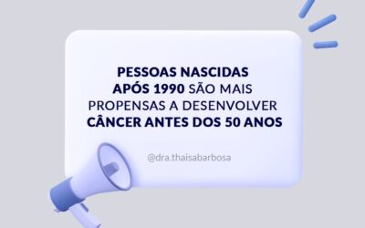 Pessoas nascidas após 1990 são mais propensas a desenvolver câncer antes dos 50 anos